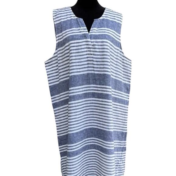 Beach lunch lounge collection stripe dress women's XL - Picture 2 of 10